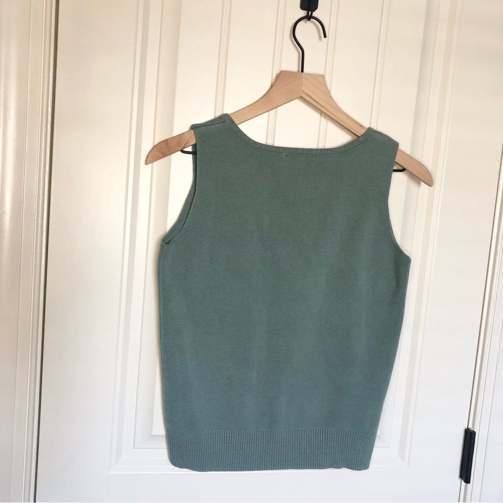 Sioni Sage Green Knit Tank Top - Picture 4 of 4